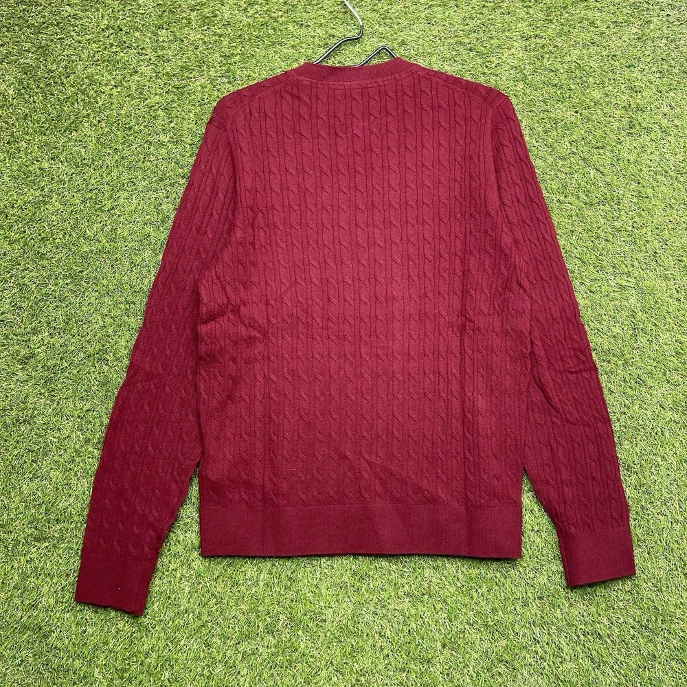 Abercrombie & Fitch Merino Wool Sweater Mens Medium Cable Knit Dress Preppy